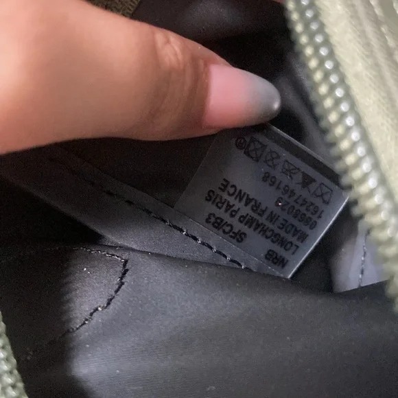 Longchamp Le Pliage Canvas Mini Handbag-Dark Green - Picture 8 of 10